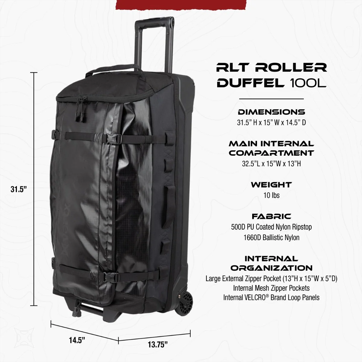 RLT 100L Duffel Bag Roller - Image 3